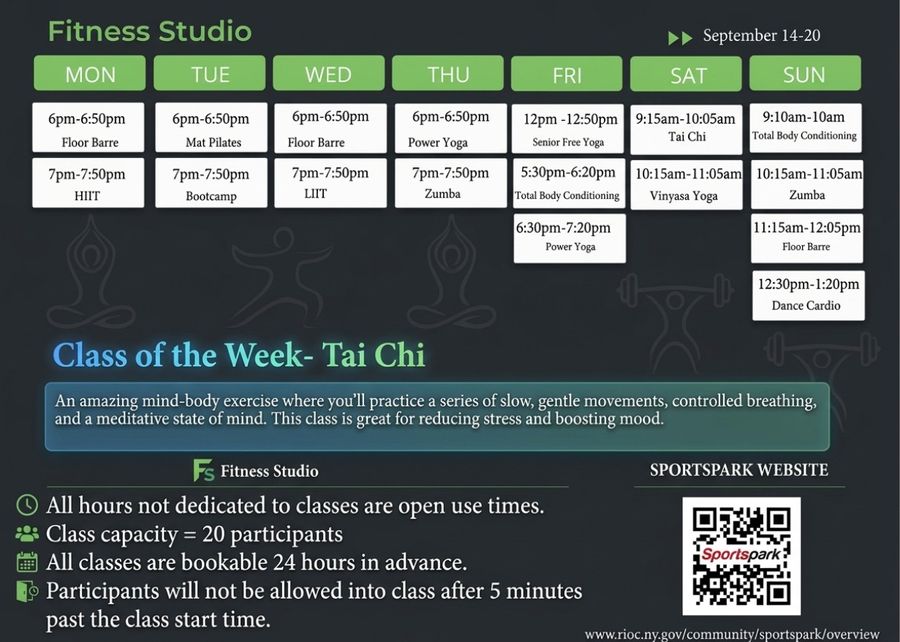 Fitness Classes Schedule